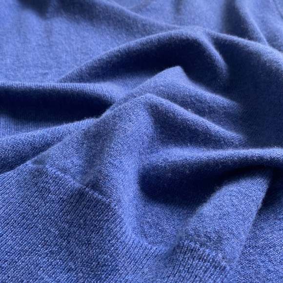 Loro Piana Cashmere Knit V Neck Pullover Sweater Vest (Light Blue) - Picture 11 of 15